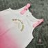 GIRLS FROCK WHITE AND PINK ICE