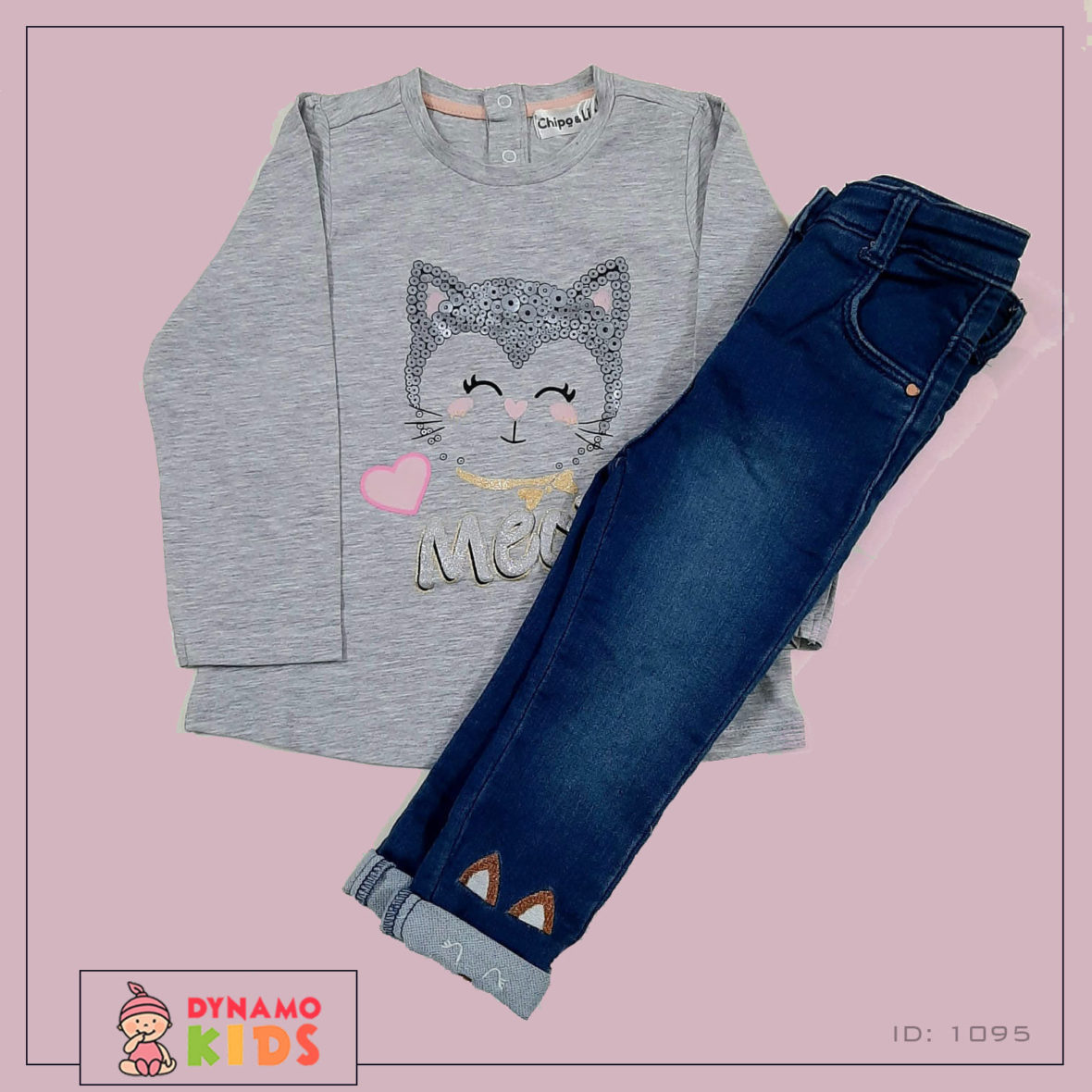 New Sweatshirt set(Ash kitty jeans pant)