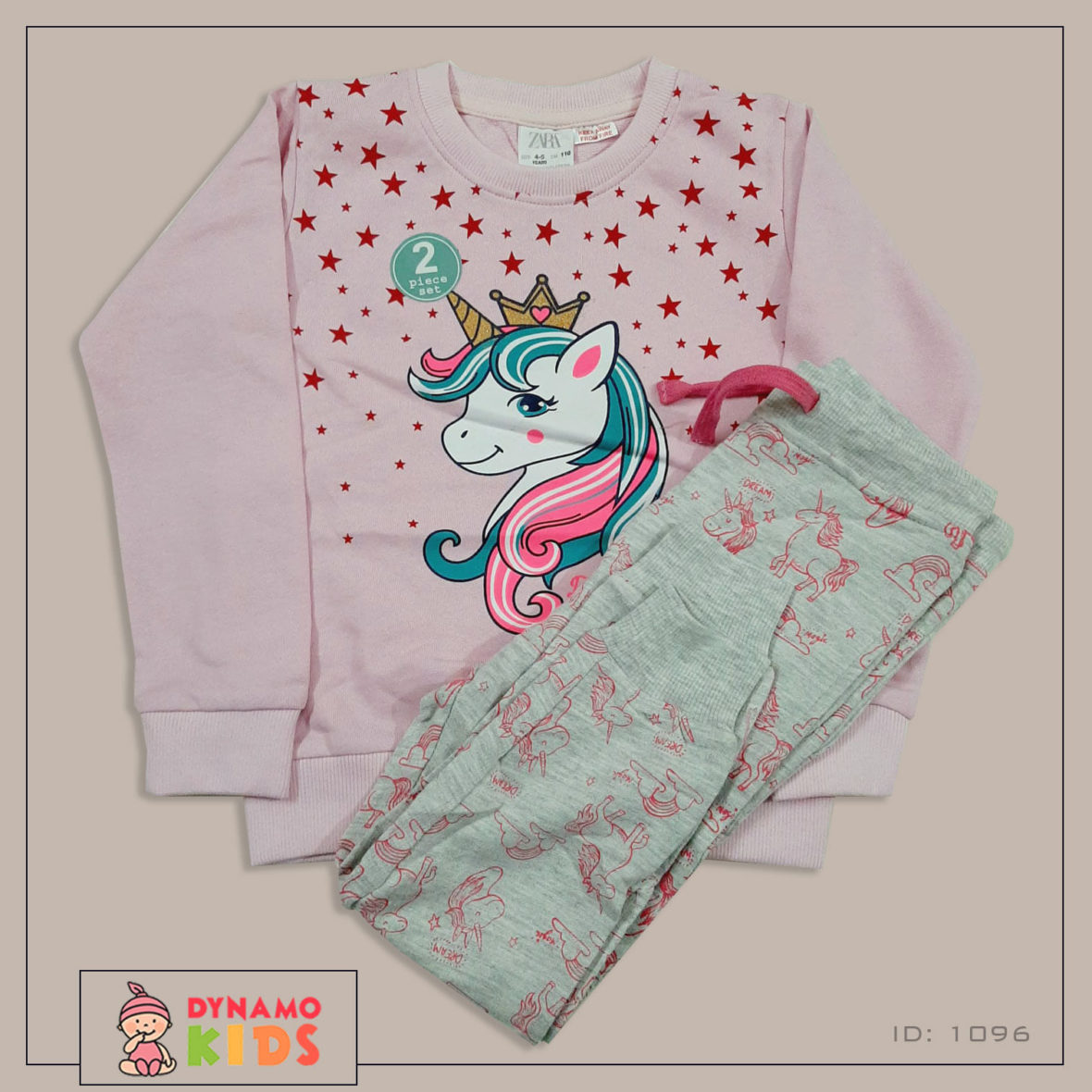 New Sweatshirt Set(pink unicorn)