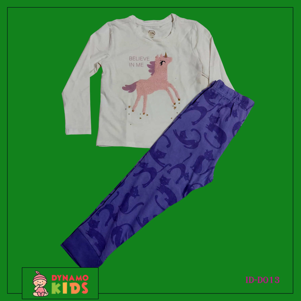 New T-shirt set(white t-shirt with purple trouser)