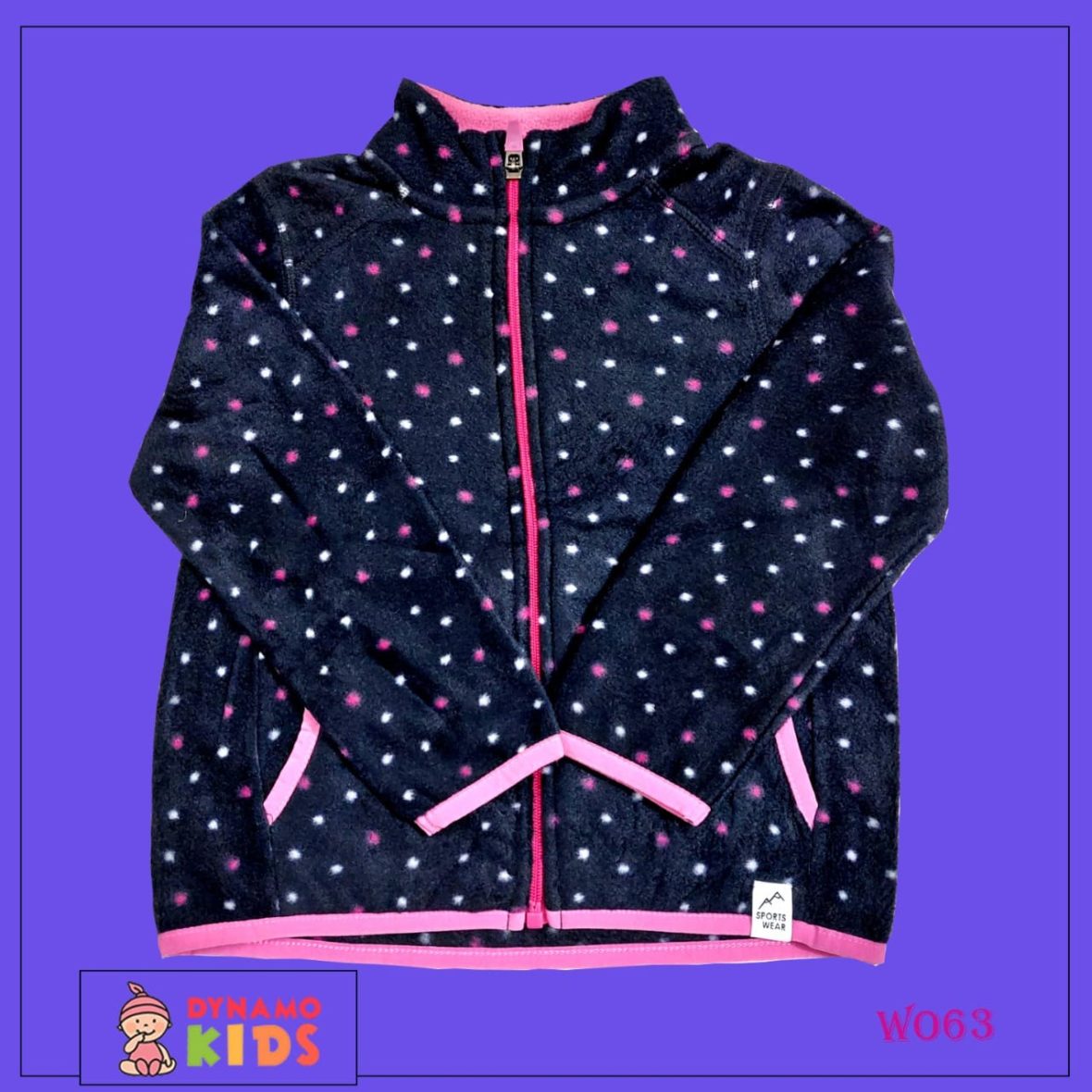 New sweater black (white and pink dot)