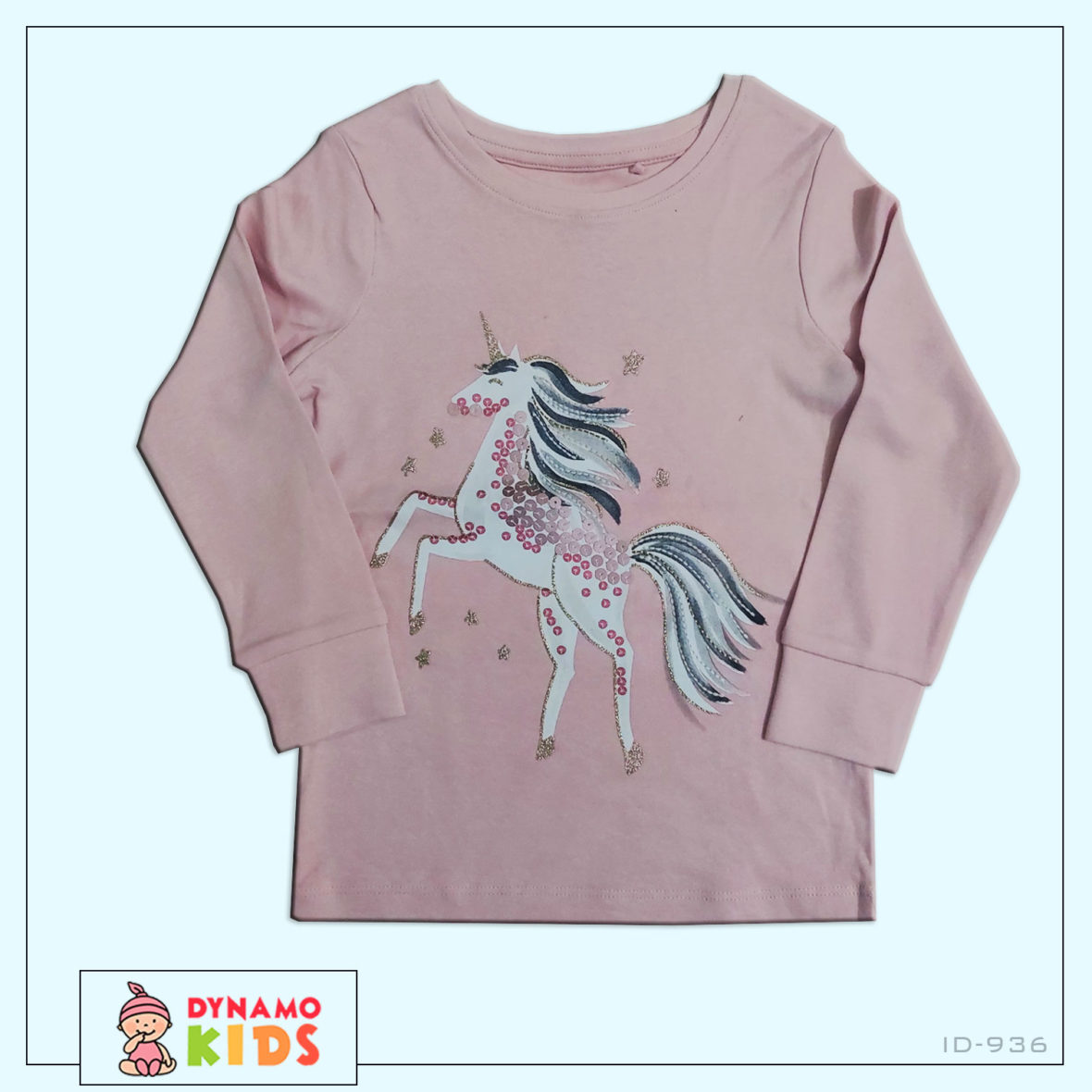 New long sleeve t-shirt pink(sequence unicorn)