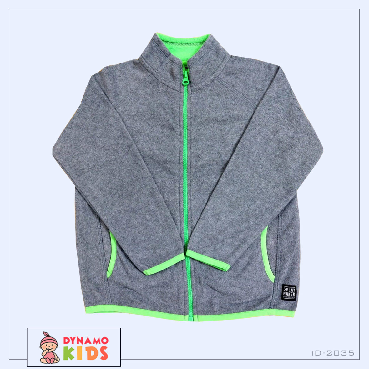 New sweater gray(neon green border)