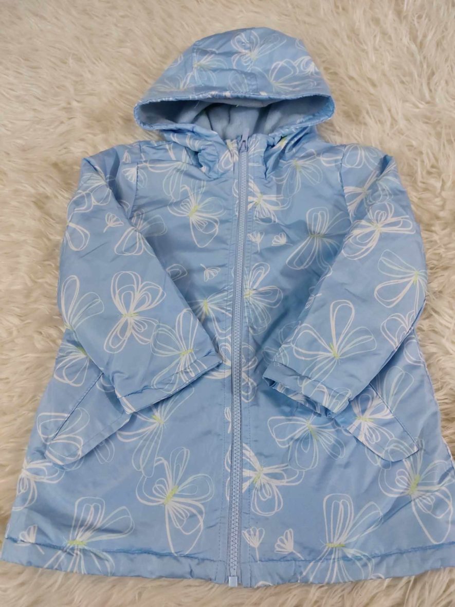 Sky blue color with butterfly print jacket